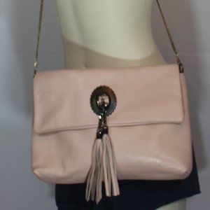 Borse In Pelle Genuine Leather Italy Crossbody bag Peach Made in Italy 13"x10"